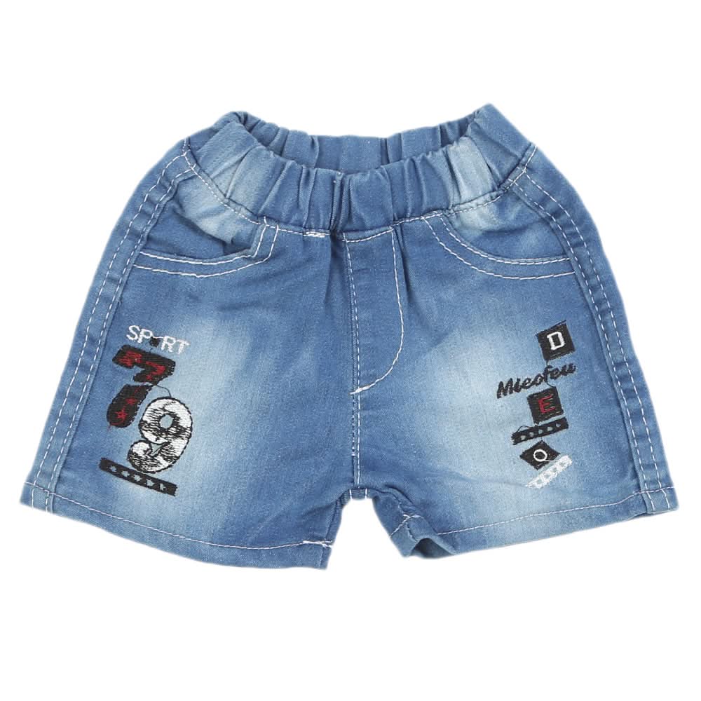 Newborn Boys Denim Short - Light Blue, Newborn Boys Shorts & Pants, Chase Value, Chase Value