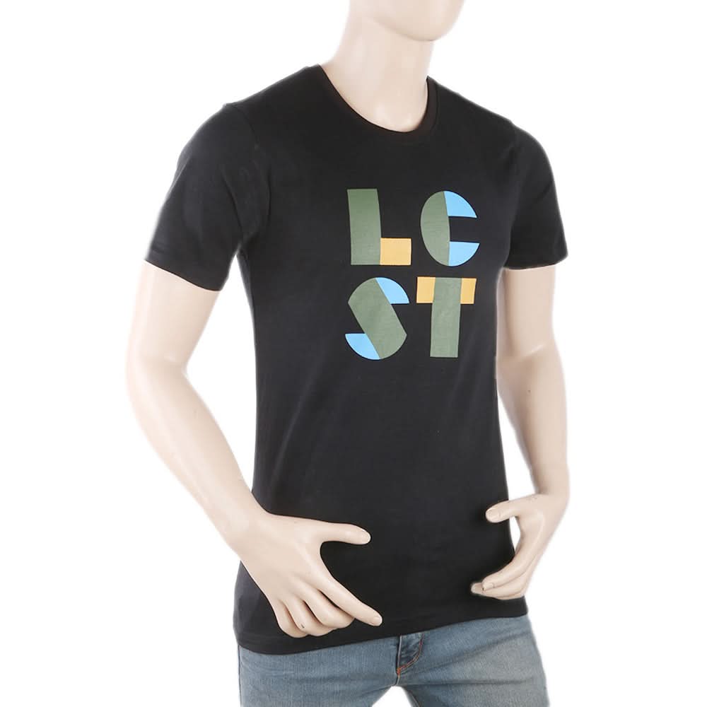 Men's Round Neck Half Sleeves T-Shirt - Black, Men, T-Shirts And Polos, Chase Value, Chase Value