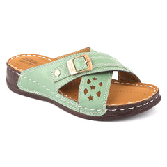 Women's Softy Slipper ( S1 ) - Green - test-store-for-chase-value