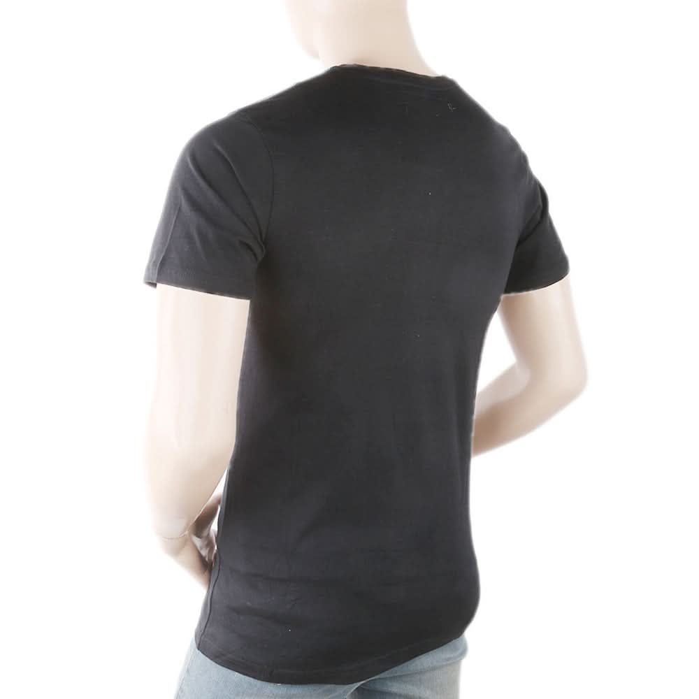 Men's Round Neck Half Sleeves T-Shirt - Black, Men, T-Shirts And Polos, Chase Value, Chase Value