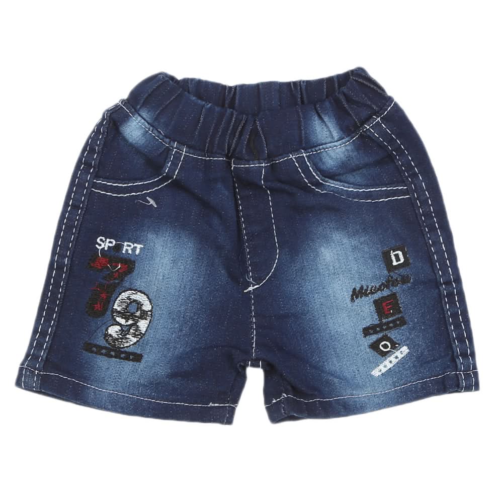 Newborn Boys Denim Short - Dark Blue, Newborn Boys Shorts & Pants, Chase Value, Chase Value