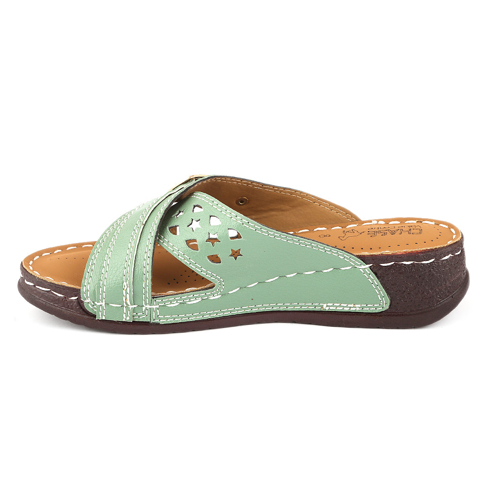 Women's Softy Slipper ( S1 ) - Green - test-store-for-chase-value