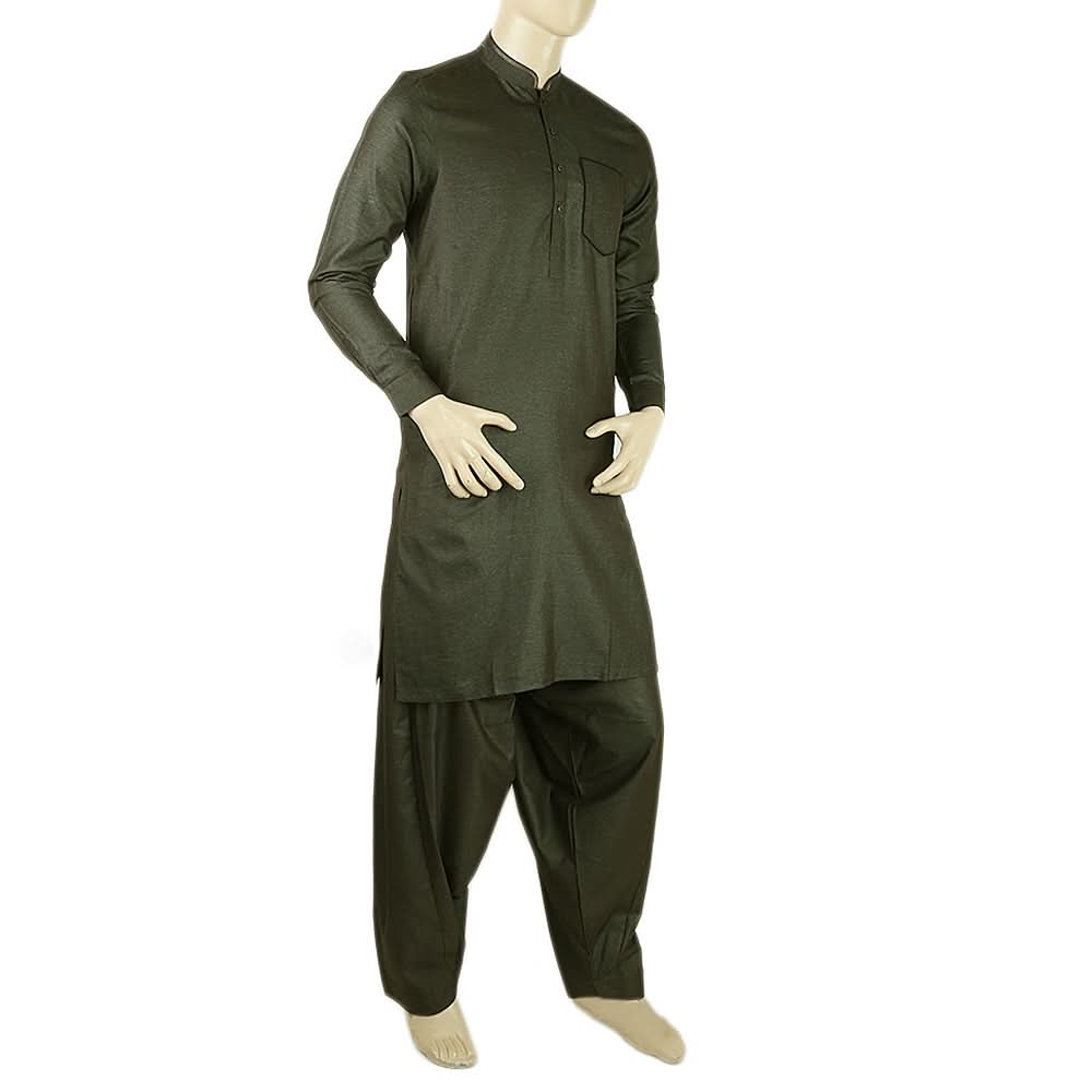Men's Mashriq Shalwar Suit - Brown, Men, Shalwar Kameez, Chase Value, Chase Value