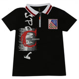 Boys Half Sleeves Polo T-Shirt - Black, Boys T-Shirts, Chase Value, Chase Value