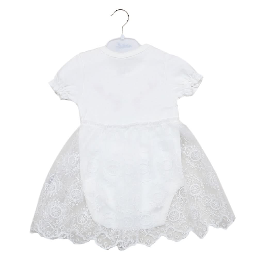 Newborn Girls Half Sleeves Romper - White, Kids, Newborn Girls Rompers, Chase Value, Chase Value
