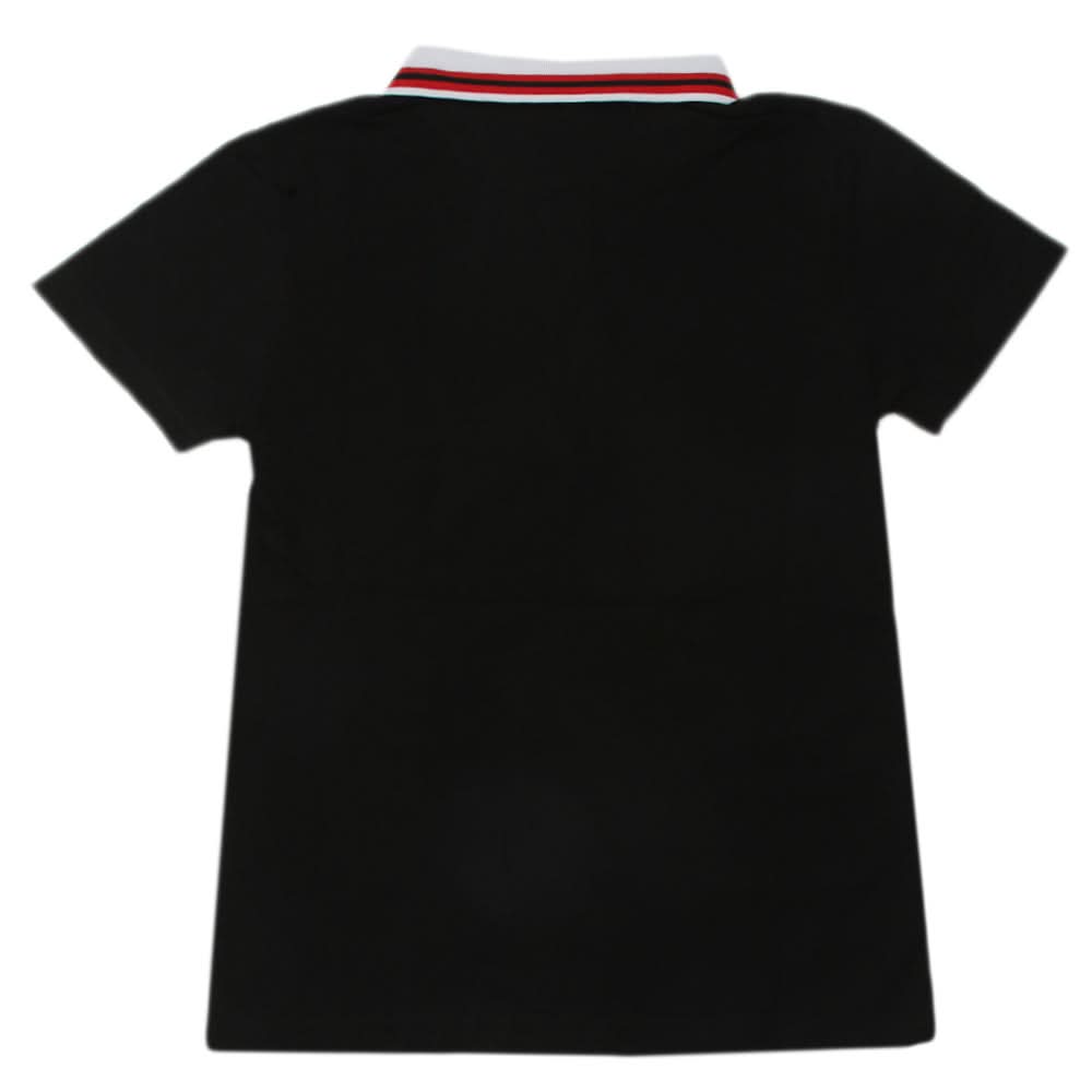 Boys Half Sleeves Polo T-Shirt - Black, Boys T-Shirts, Chase Value, Chase Value