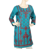 Women's Embroidered Kurti - Sea Green, Women, Ready Kurtis, Chase Value, Chase Value