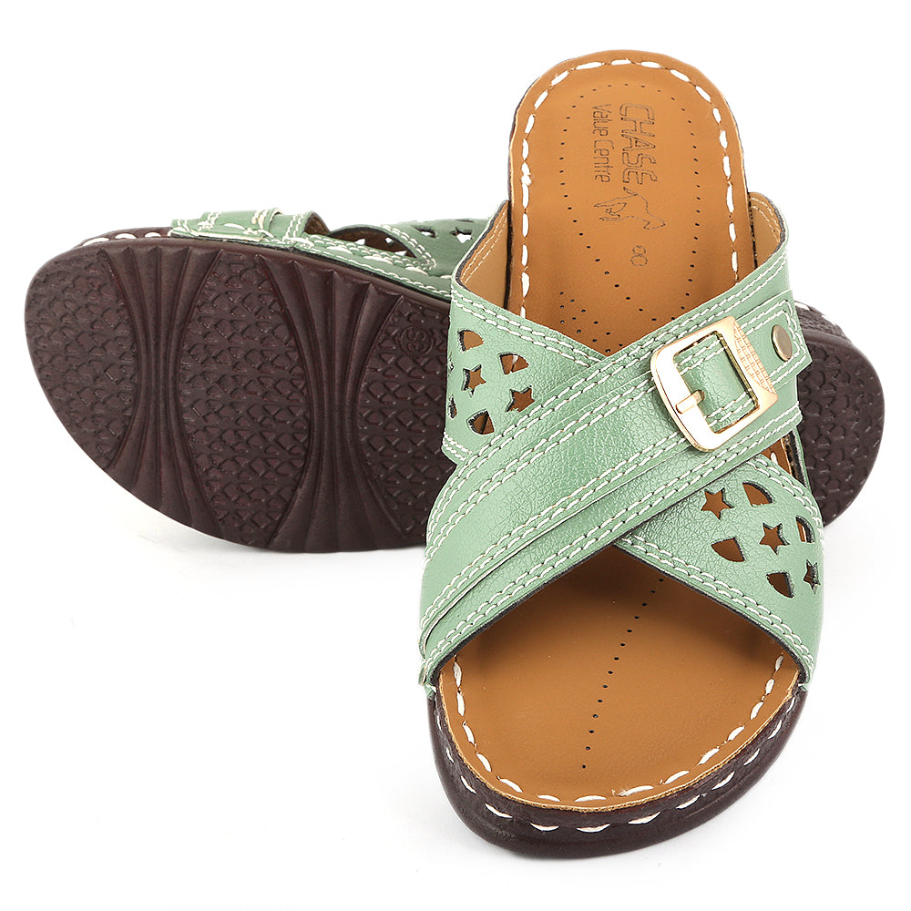 Women's Softy Slipper ( S1 ) - Green - test-store-for-chase-value