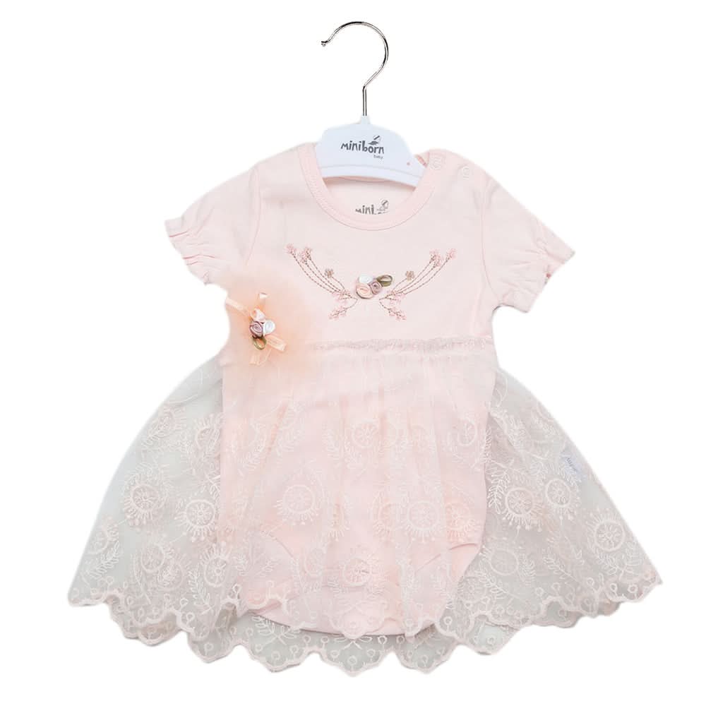 Newborn Girls Half Sleeves Romper - Light Pink, Kids, Newborn Girls Rompers, Chase Value, Chase Value