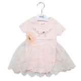 Newborn Girls Half Sleeves Romper - Light Pink, Kids, Newborn Girls Rompers, Chase Value, Chase Value