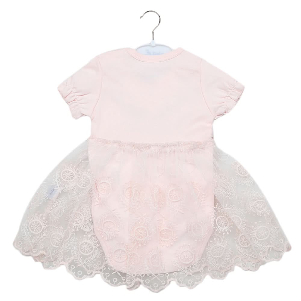 Newborn Girls Half Sleeves Romper - Light Pink, Kids, Newborn Girls Rompers, Chase Value, Chase Value