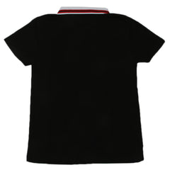 Boys Half Sleeves Polo T-Shirt - Black, Boys T-Shirts, Chase Value, Chase Value