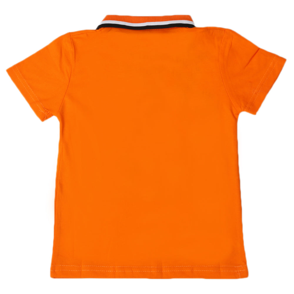 Boys Half Sleeves Polo T-Shirt - Orange, Boys T-Shirts, Chase Value, Chase Value