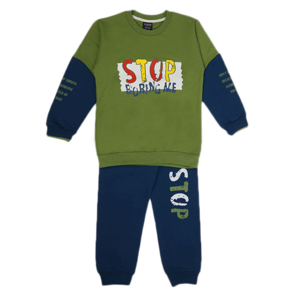 Boys Full Sleeves 2Pcs Suits - Green, Boys Sets & Suits, Chase Value, Chase Value