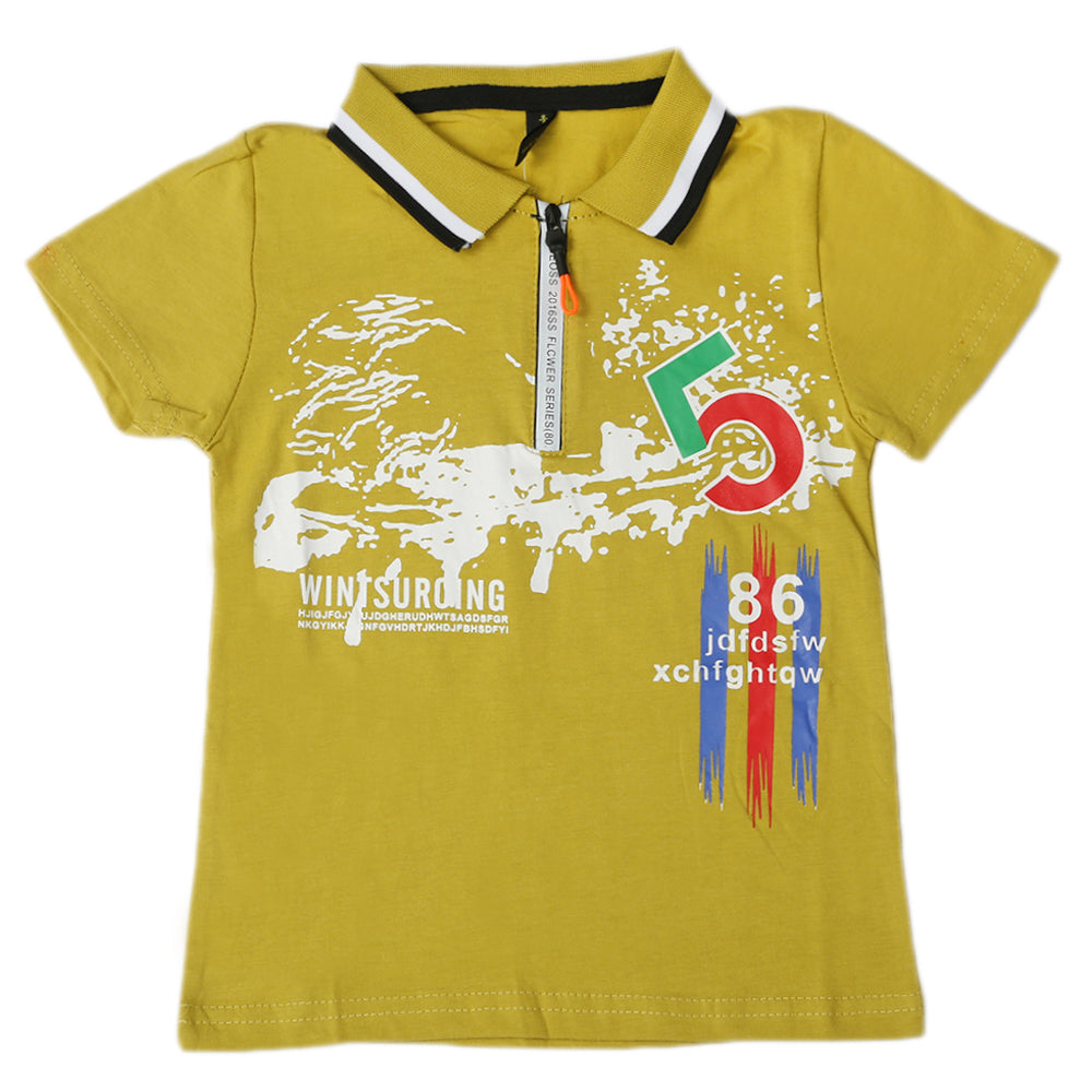 Boys Half Sleeves Polo T-Shirt - Green, Boys T-Shirts, Chase Value, Chase Value