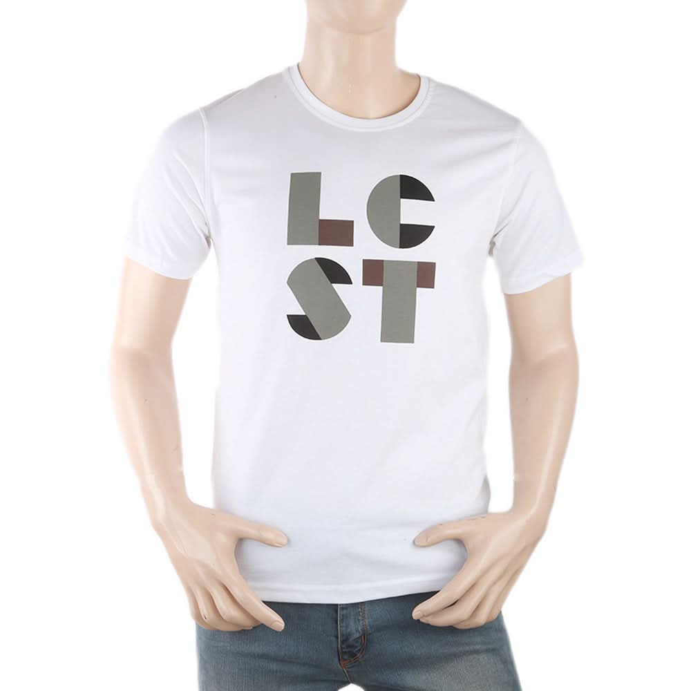 Men's Round Neck Half Sleeves T-Shirt - White, Men, T-Shirts And Polos, Chase Value, Chase Value