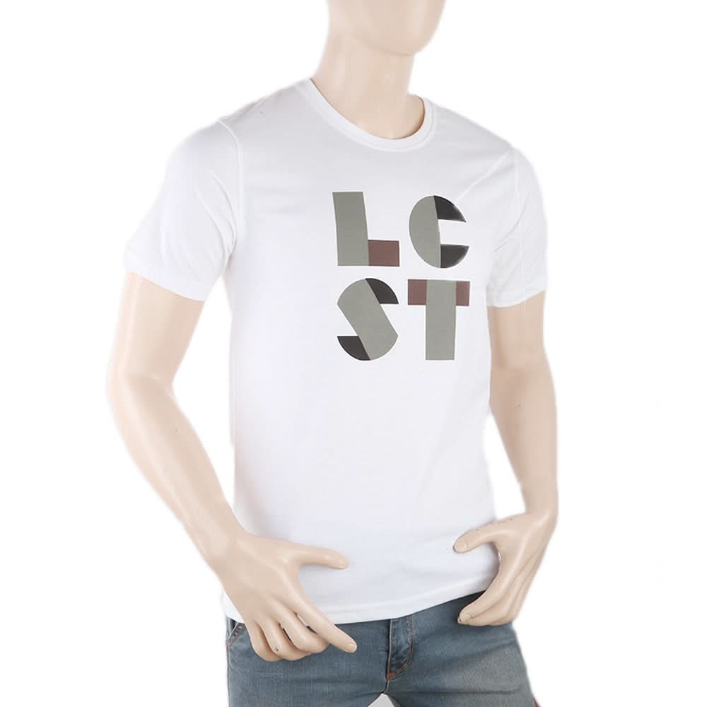 Men's Round Neck Half Sleeves T-Shirt - White, Men, T-Shirts And Polos, Chase Value, Chase Value