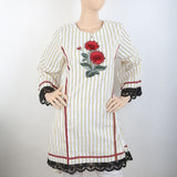 Women's  Embroidered Kurti With Tape - White, Women, Ready Kurtis, Chase Value, Chase Value