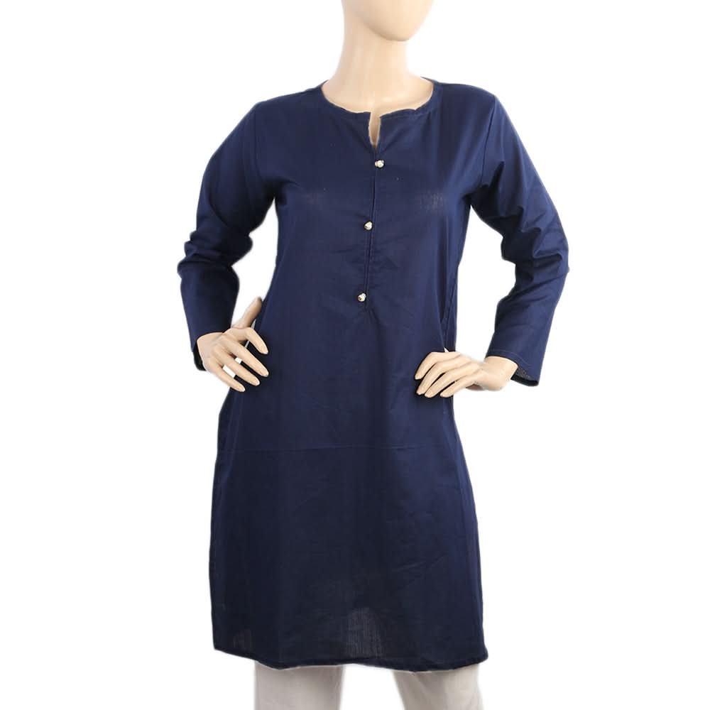 Women's Doria Kurti - Navy Blue, Women Ready Kurtis, Chase Value, Chase Value