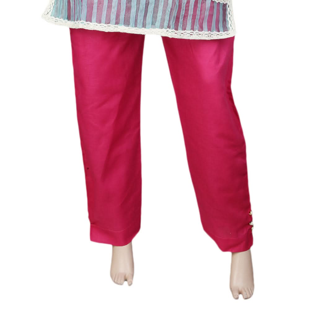 Women's Basic Trouser -  Dark Pink, Women, Pants & Tights, Chase Value, Chase Value