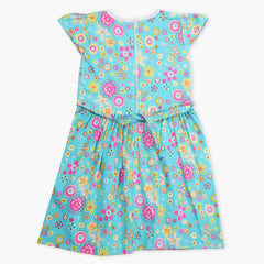 Girl's Cotton Frock - Sea Green, Girls Frocks, Chase Value, Chase Value