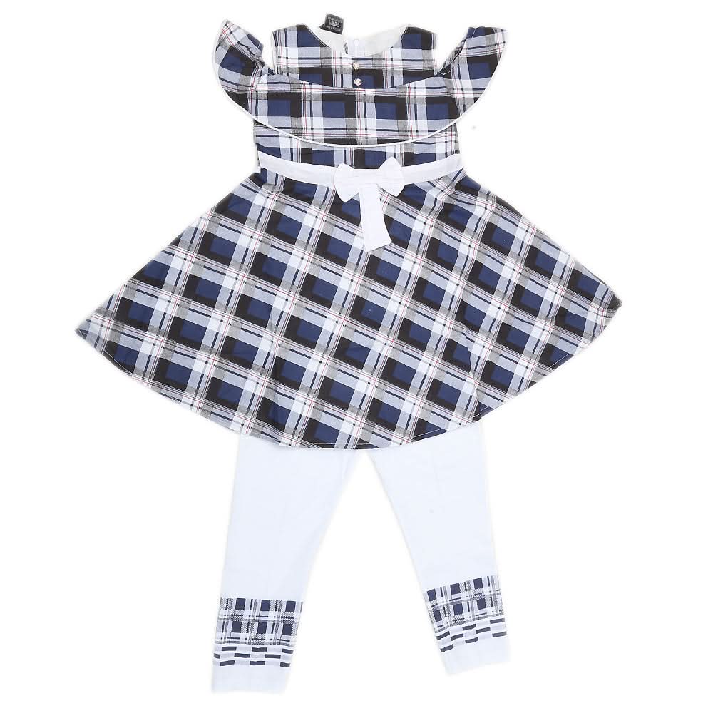 Girls Half Sleeves Suit 1663 - Navy Blue, Kids, Girls Sets And Suits, Chase Value, Chase Value