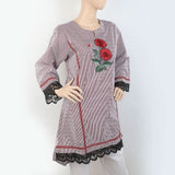 Women's  Embroidered Kurti With Tape - Purple, Women, Ready Kurtis, Chase Value, Chase Value