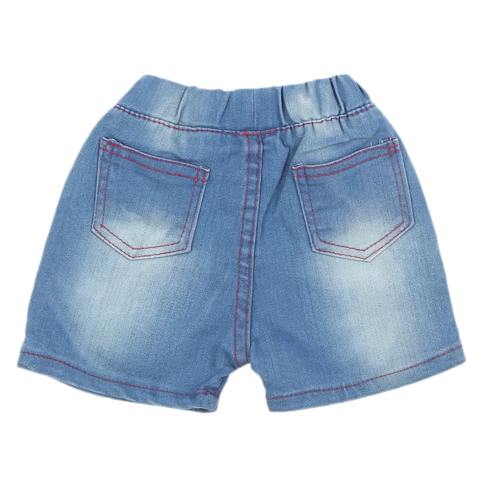 Newborn Girls Denim Short - Light Blue, Newborn Girls Shorts Skirts & Pants, Chase Value, Chase Value