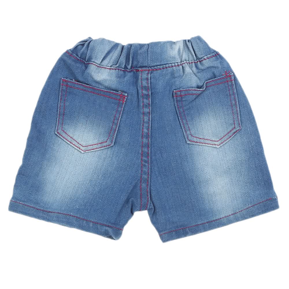 Newborn Girls Denim Short - Light Blue, Newborn Girls Shorts Skirts & Pants, Chase Value, Chase Value