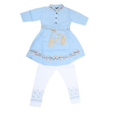 Girls Half Sleeves Suit 277 - Blue, Kids, Girls Sets And Suits, Chase Value, Chase Value