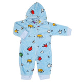 Newborn Unisex Full Sleeves Romper - Blue, Newborn Boys Rompers, Chase Value, Chase Value