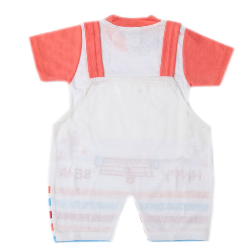 Newborn Boys Romper - Peach, Newborn Boys Rompers, Chase Value, Chase Value