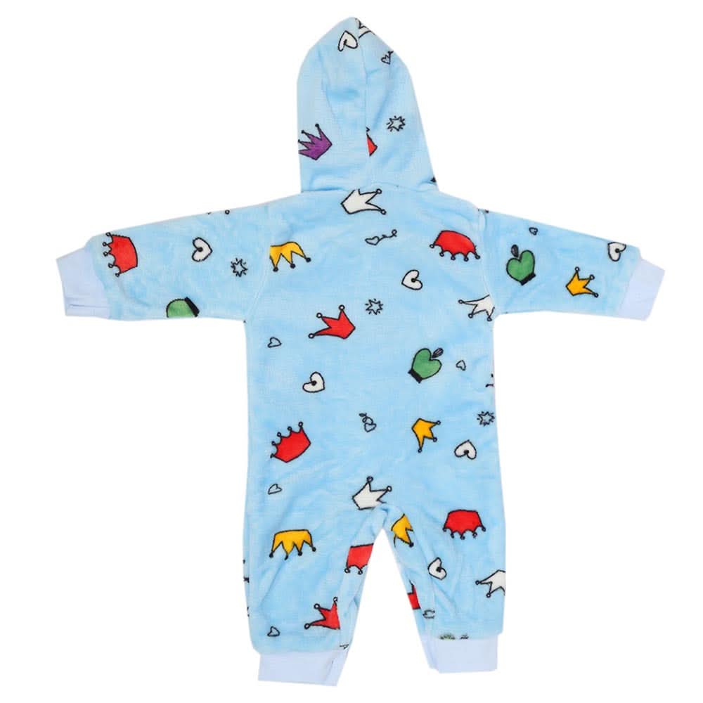 Newborn Unisex Full Sleeves Romper - Blue, Newborn Boys Rompers, Chase Value, Chase Value