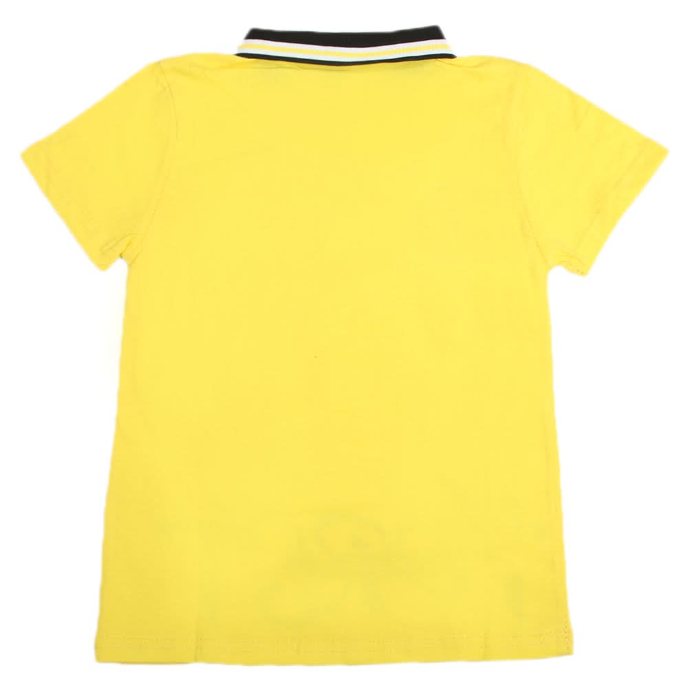 Boys Half Sleeves Polo T-Shirt - Yellow, Boys T-Shirts, Chase Value, Chase Value