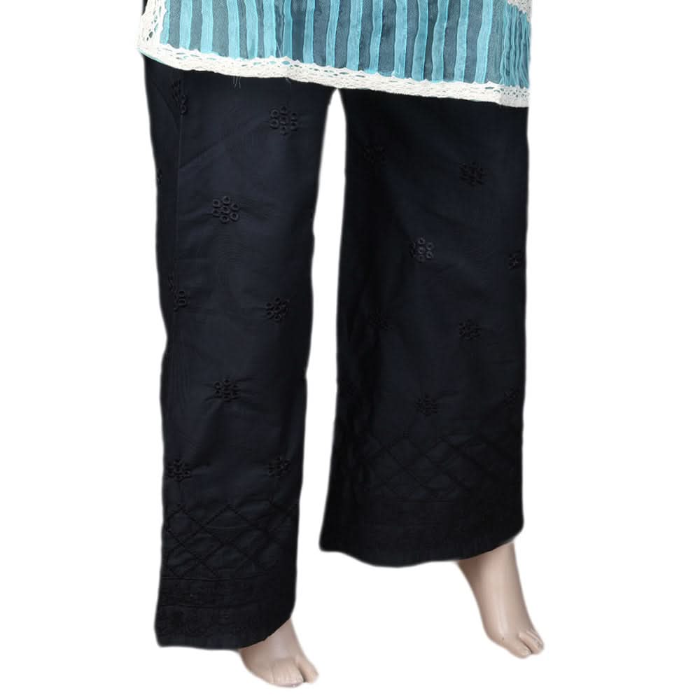 Women's Embroidered Bell Bottom Trouser - Black, Women, Pants & Tights, Chase Value, Chase Value