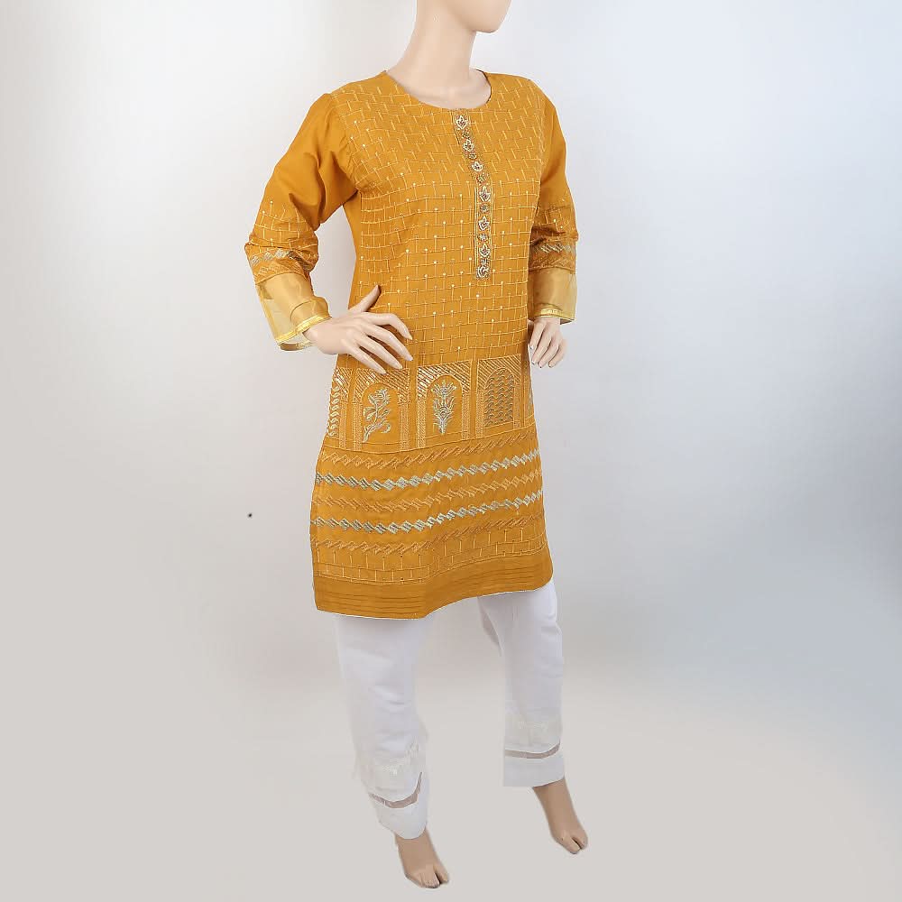 Women's Embroidered 2 Piece Suit - Mustard, Women, Shalwar Suits, Chase Value, Chase Value