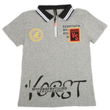 Boys Half Sleeves Polo T-Shirt - Grey, Boys T-Shirts, Chase Value, Chase Value