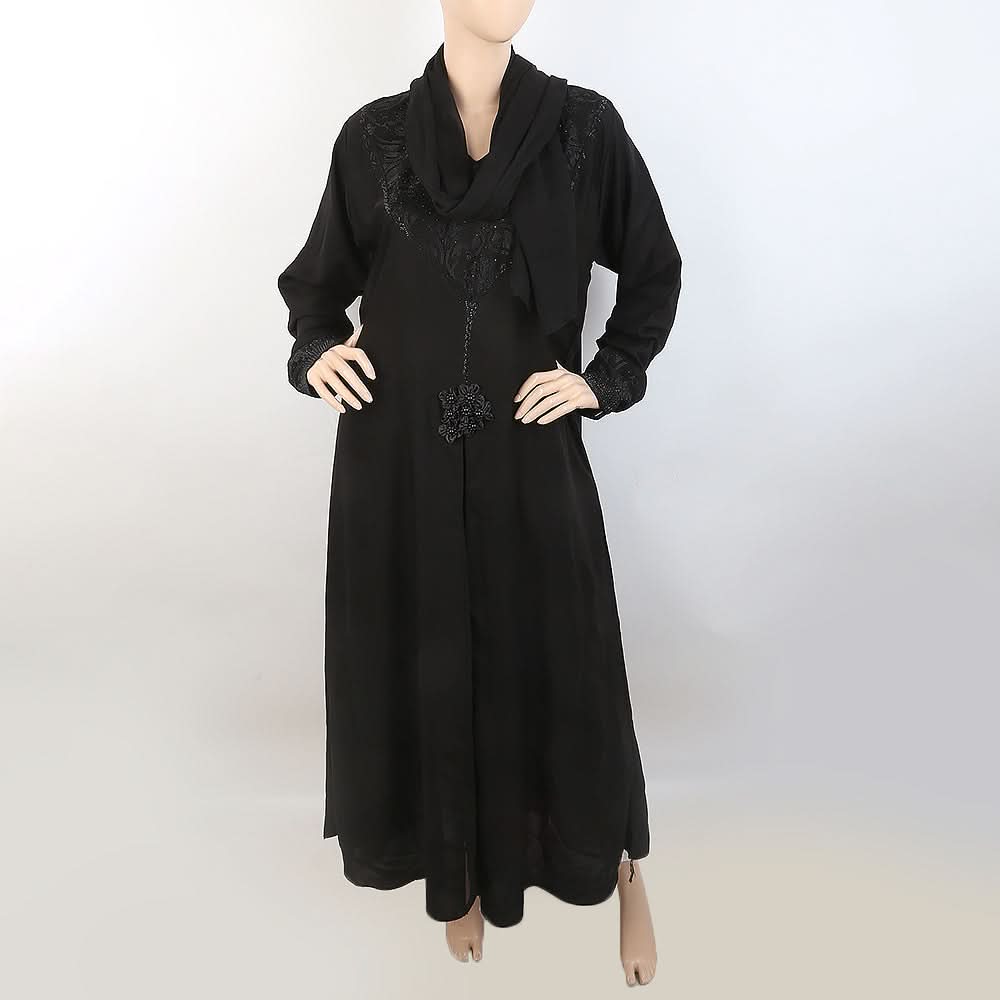 Women's Embroidered Abaya - Black, Women, Abayas, Chase Value, Chase Value