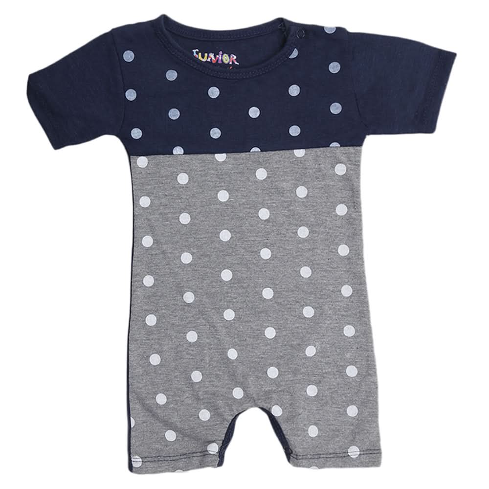Newborn Boys Half Sleeves Short Leg Romper - Blue, Kids, Newborn Boys Rompers, Chase Value, Chase Value