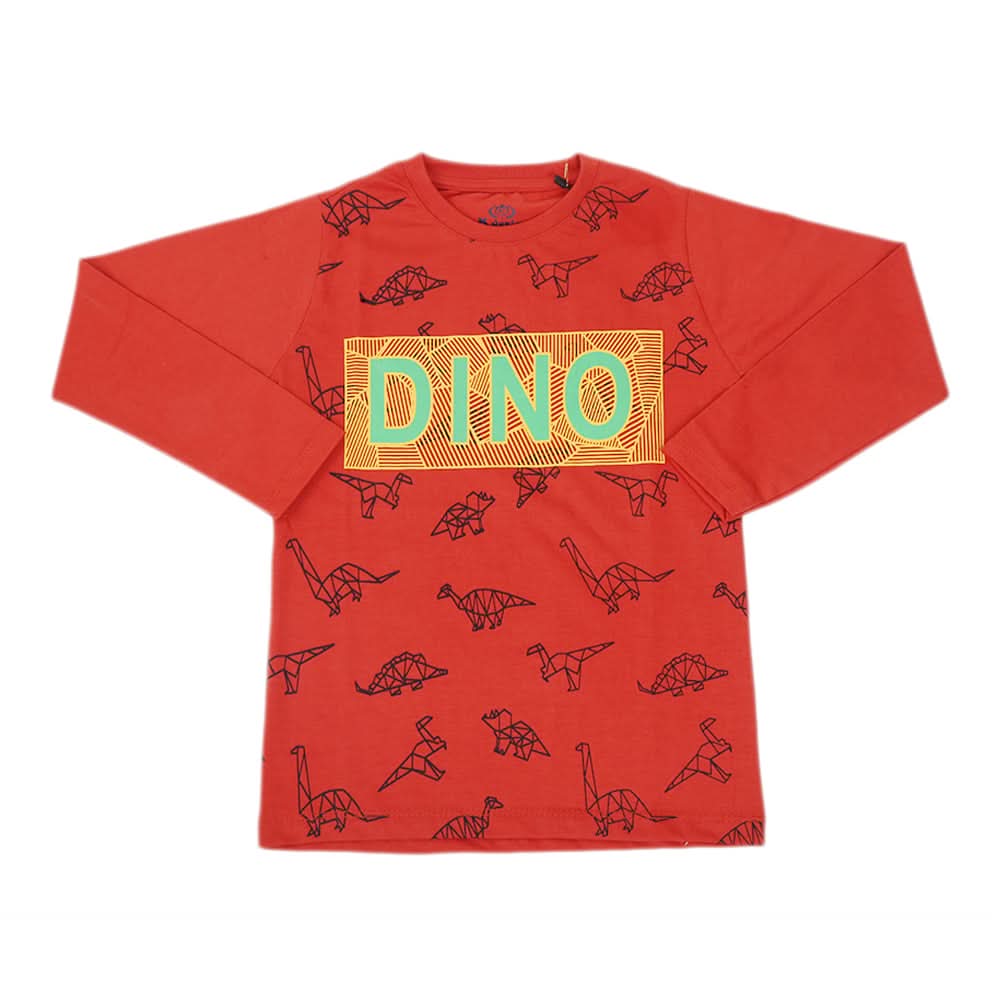 Boys Full Sleeves T-Shirt - Rust, Kids, Boys T-Shirts, Chase Value, Chase Value