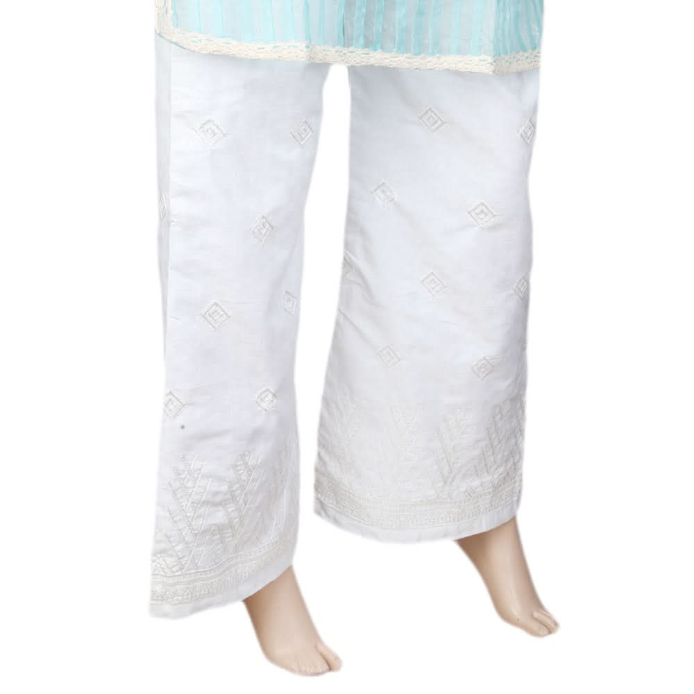 Women's Embroidered Bell Bottom Trouser - White, Women, Pants & Tights, Chase Value, Chase Value