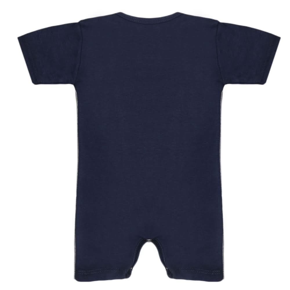 Newborn Boys Half Sleeves Short Leg Romper - Blue, Kids, Newborn Boys Rompers, Chase Value, Chase Value