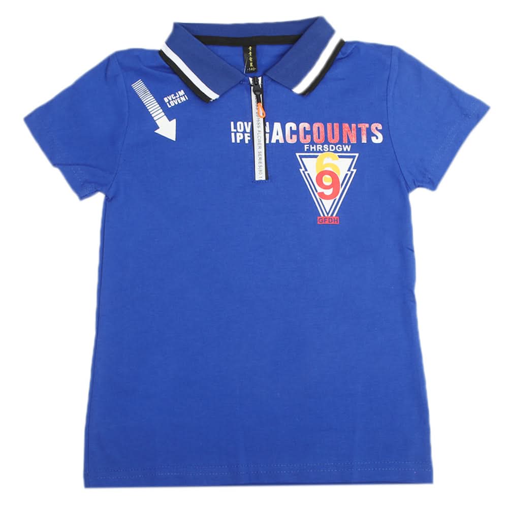 Boys Half Sleeves Polo T-Shirt - Royal Blue, Boys T-Shirts, Chase Value, Chase Value
