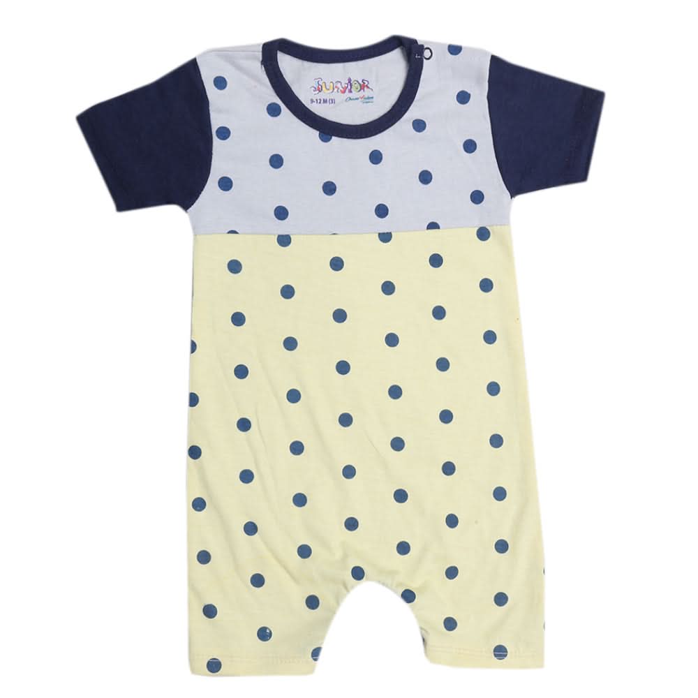Newborn Boys Half Sleeves Short Leg Romper - Yellow, Kids, Newborn Boys Rompers, Chase Value, Chase Value