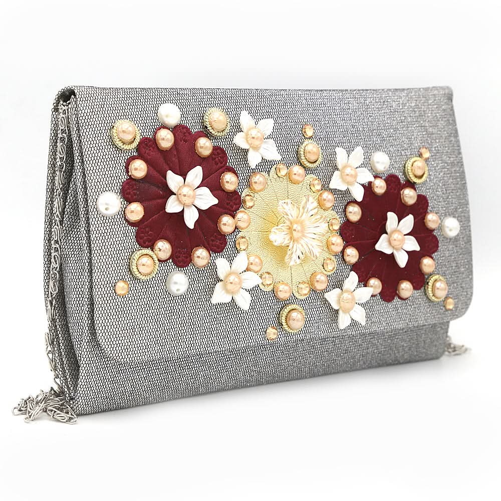 Women's Clutch 9140 - Silver, Women, Clutches, Chase Value, Chase Value