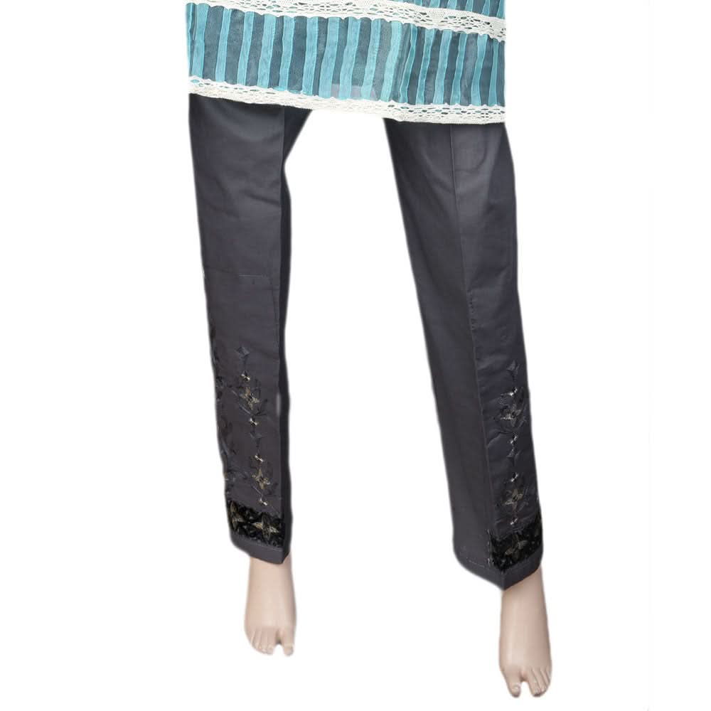 Women's Embroidered Trouser - Grey, Women, Pants & Tights, Chase Value, Chase Value