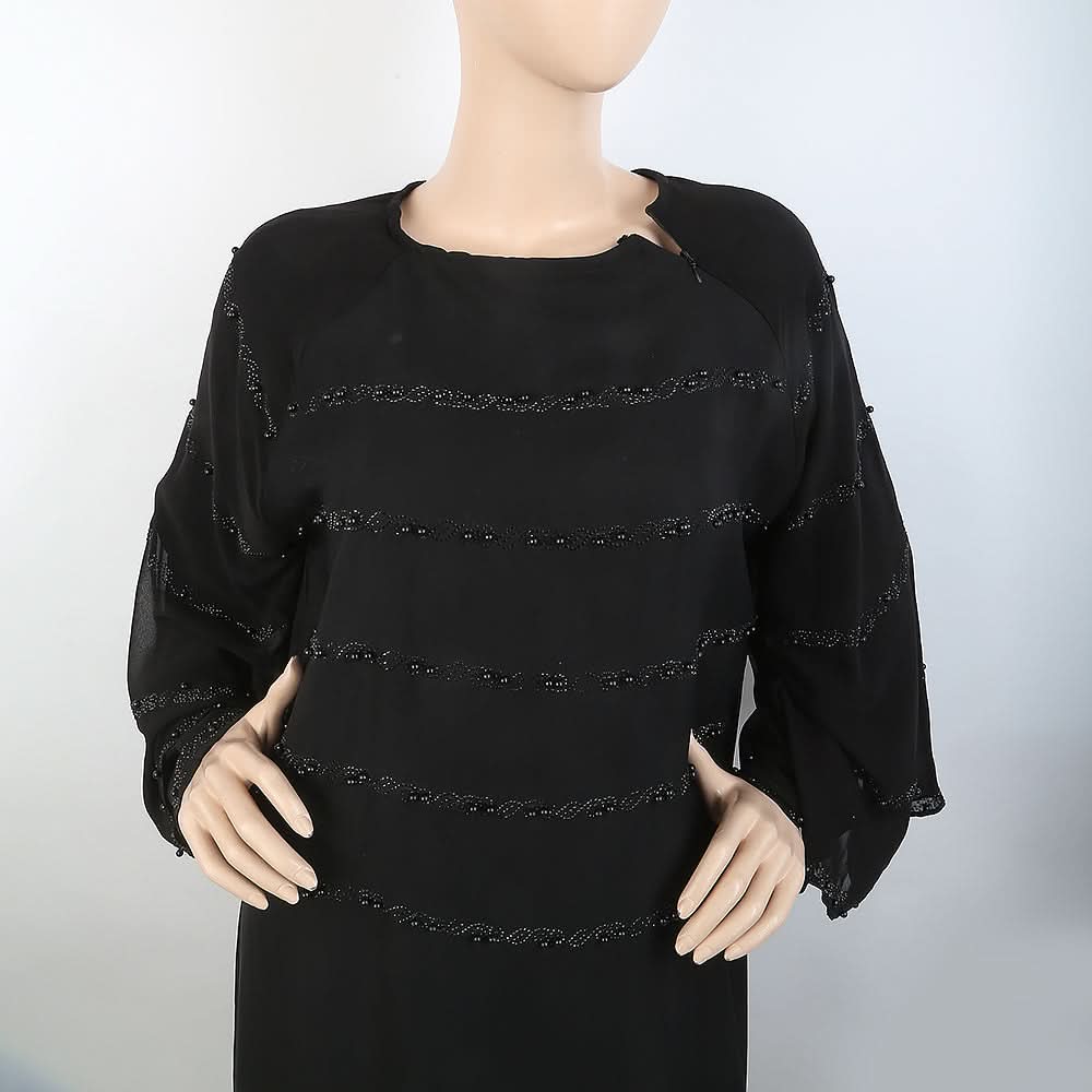 Women's Pleats Sleeve Abaya - Black, Women, Abayas, Chase Value, Chase Value