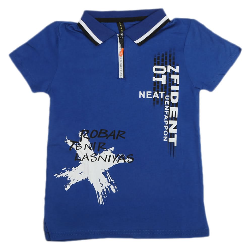 Boys Half Sleeves Polo T-Shirt - Royal Blue, Boys T-Shirts, Chase Value, Chase Value
