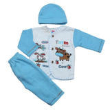 Newborn Boys Polar Full Sleeves Suit - Blue, Kids, New Born Boys Sets And Suits, Chase Value, Chase Value