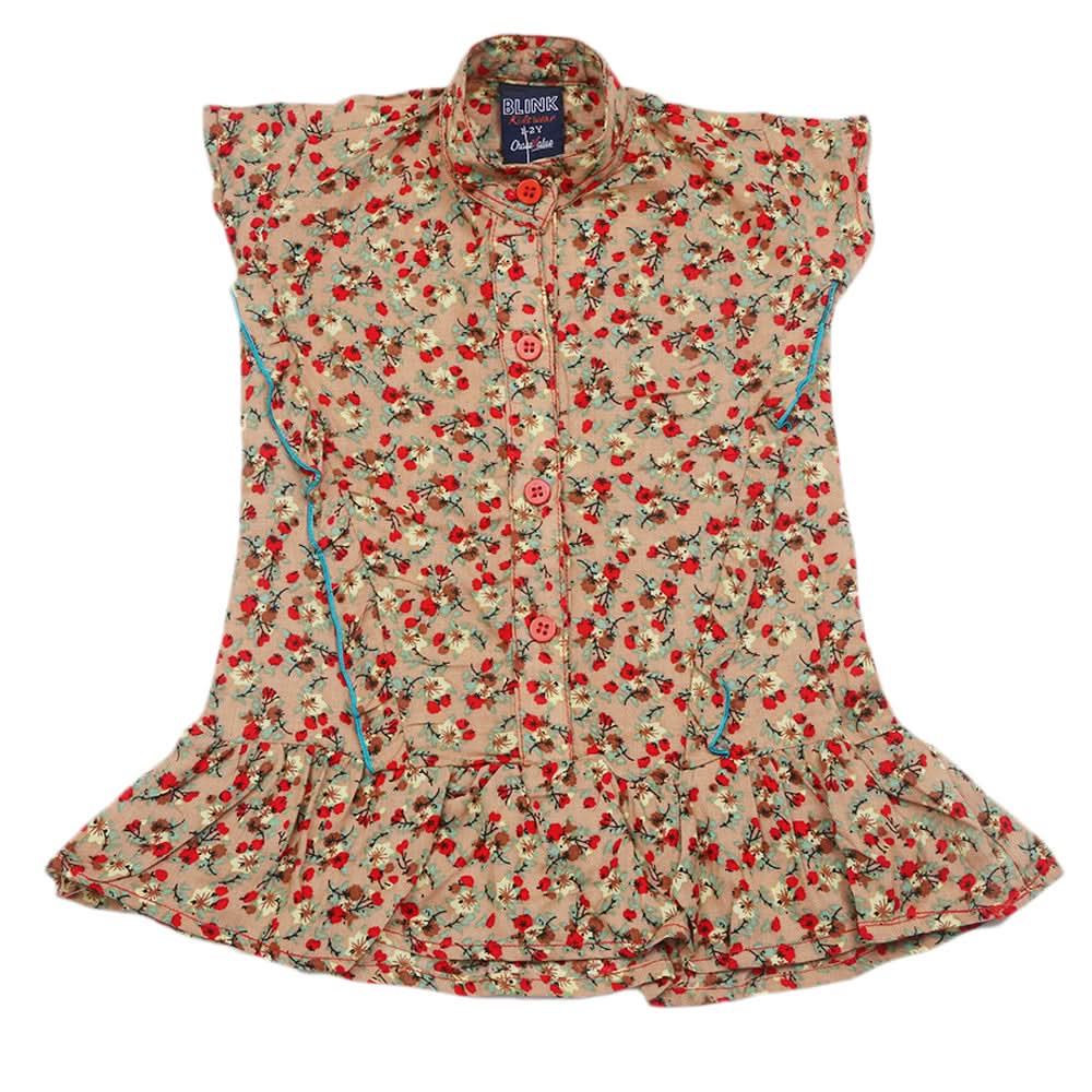 Girls Half Sleeves Woven Top - Multi, Kids, Tops, Chase Value, Chase Value
